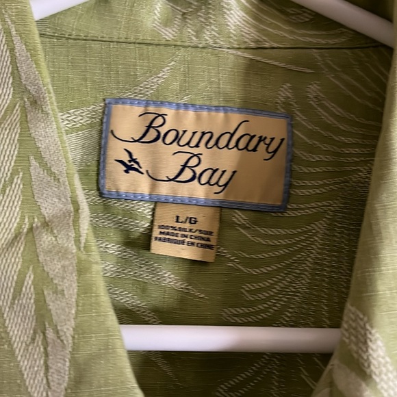 100% silk vacation style shirt leafy - Picture 5 of 6